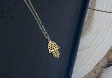 Naszyjnik Złoty z Zawieszką Dłoń Fatimy