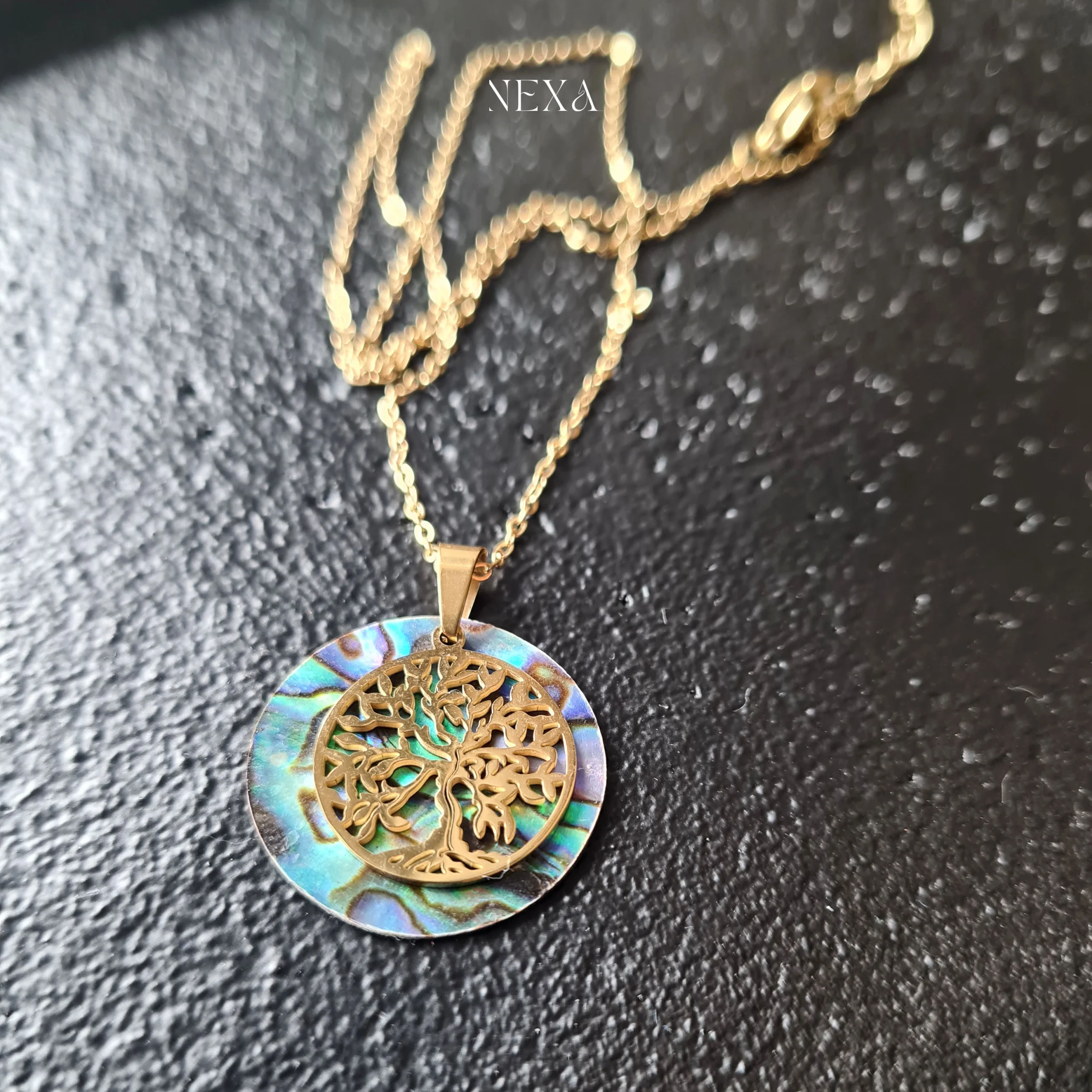 Drzewo Życia z Muszlą Abalone - obrazek 4