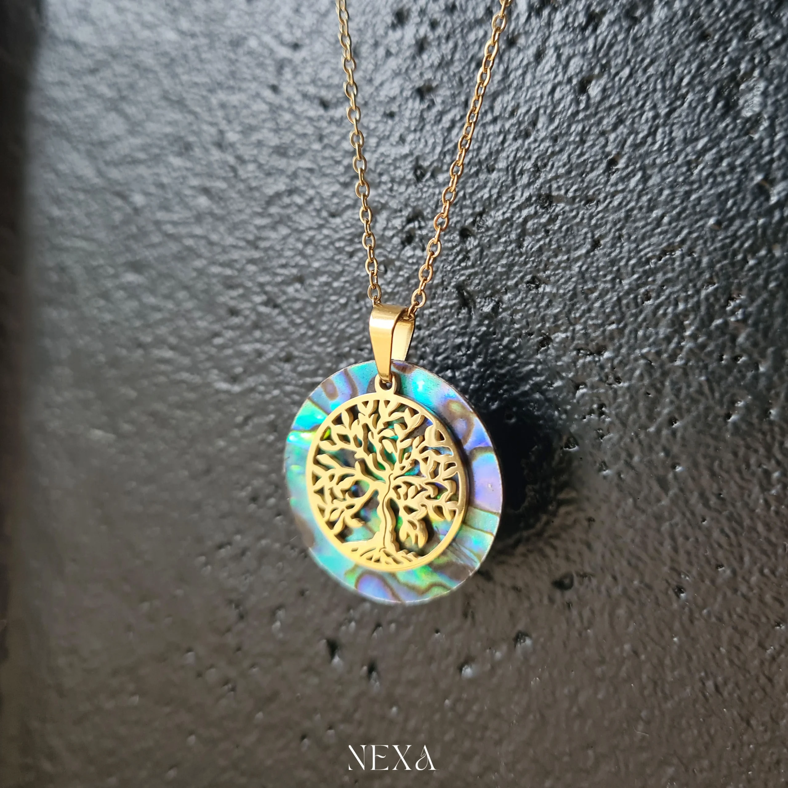 Drzewo Życia z Muszlą Abalone - obrazek 2