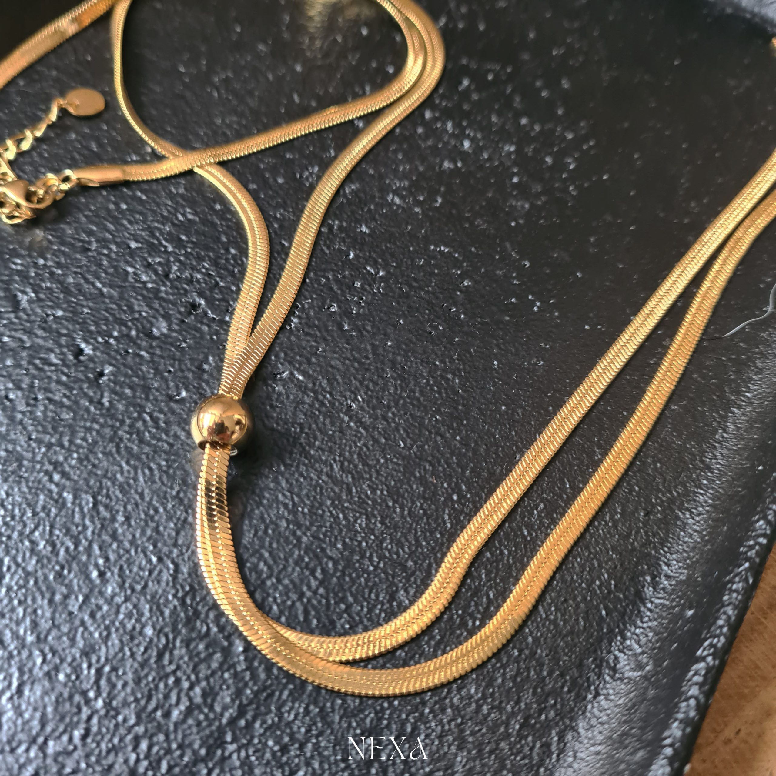 Złoty Naszyjnik Lekki Splot - obrazek 2